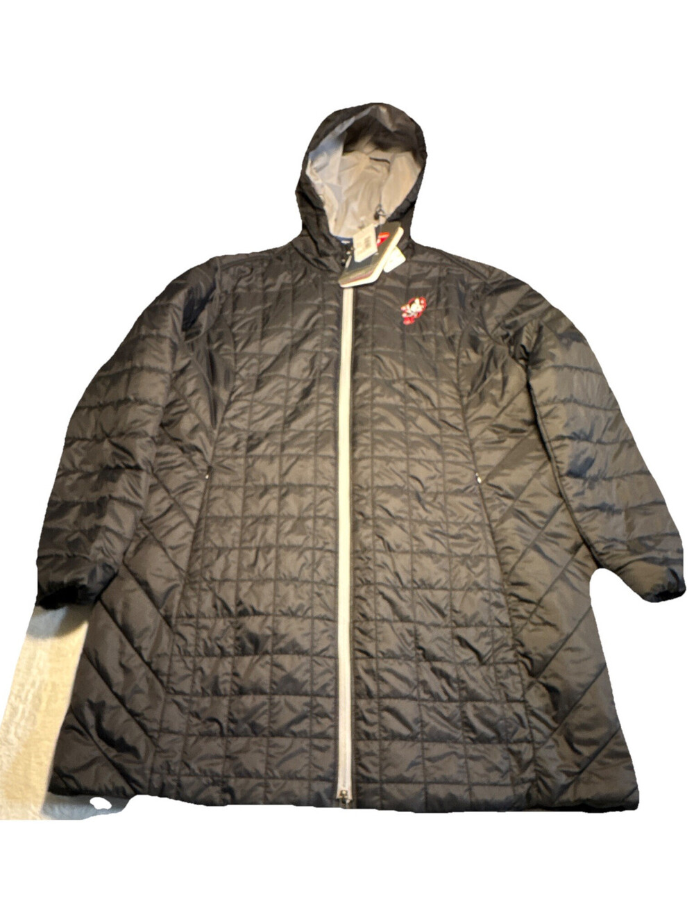 Cutter & Buck Black PrimaLoft Hooded Full Zip Puffer Jacket LT Tall NWT